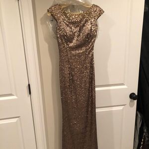 Gold Sherri Hill Prom dress